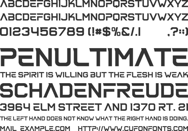 Betha font preview