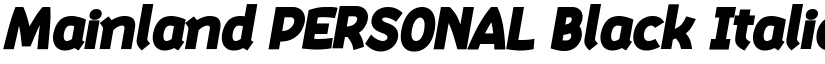 Mainland PERSONAL Black Italic font