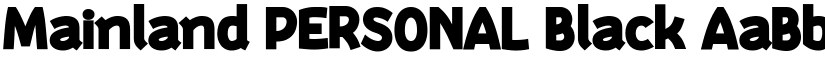 Mainland PERSONAL Black font