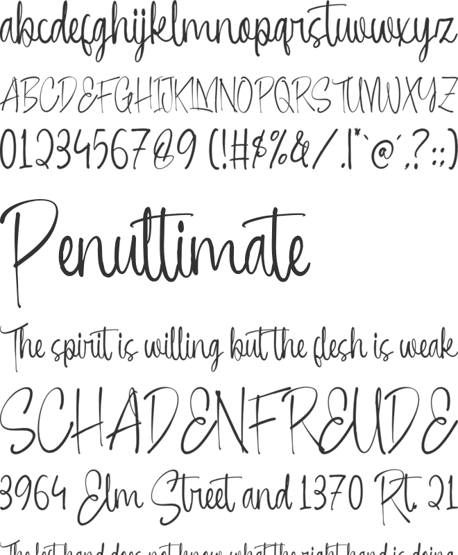 Floral Poise font preview