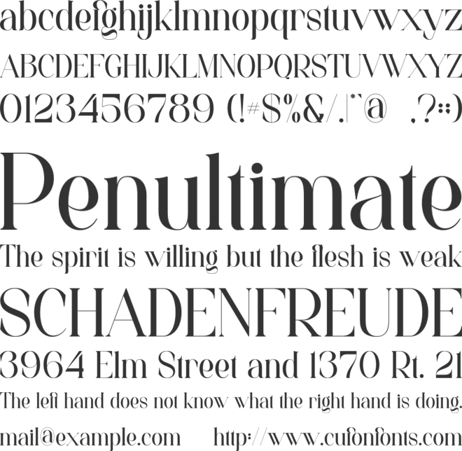 Asteria font preview