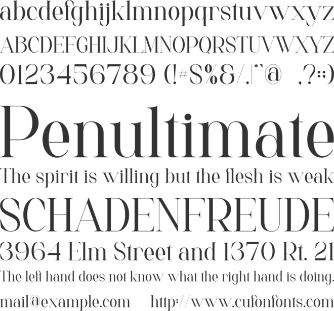 Arunica font preview