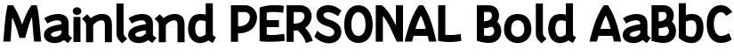 Mainland PERSONAL Bold font