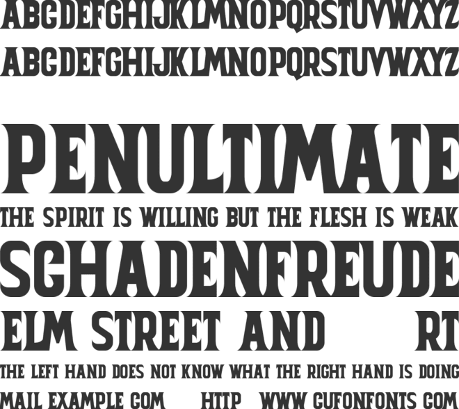 Female Coprse font preview