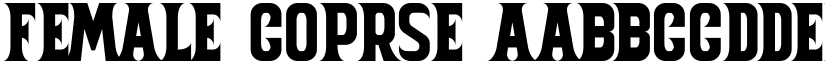 Female Coprse font download