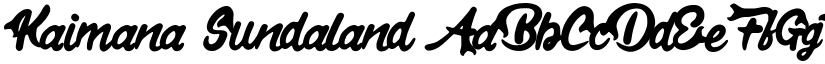 Kaimana Sundaland font