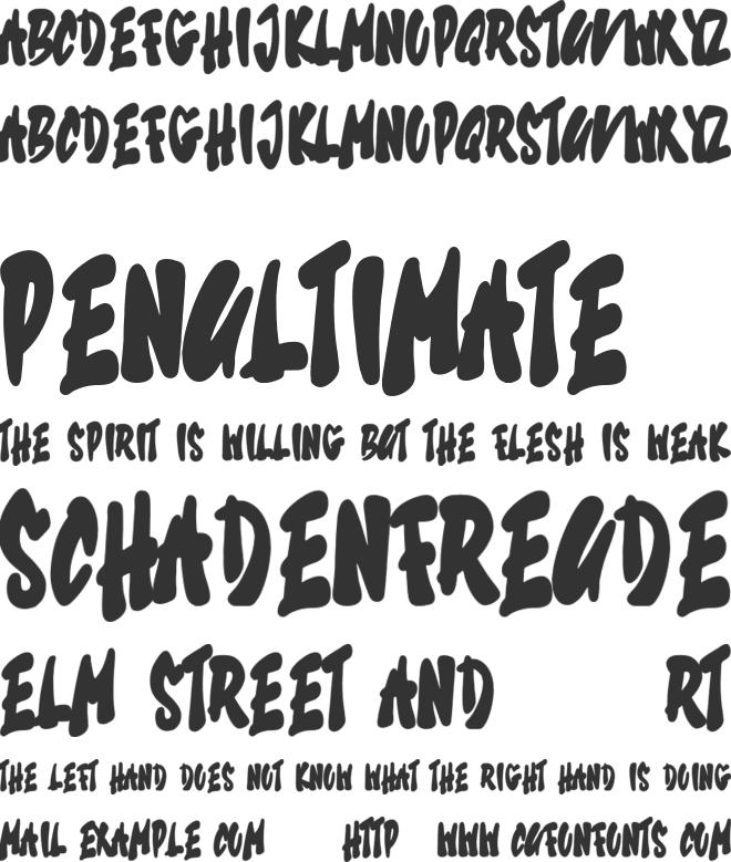 Interval font preview