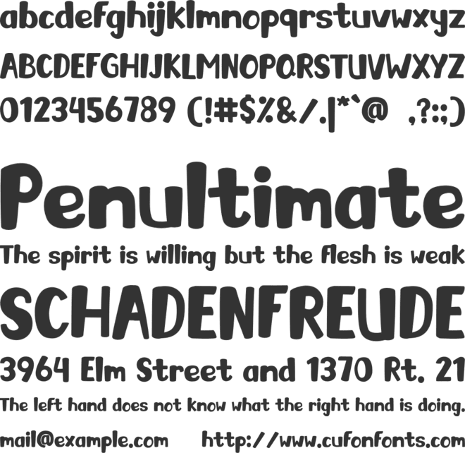 KIDAPOS font preview