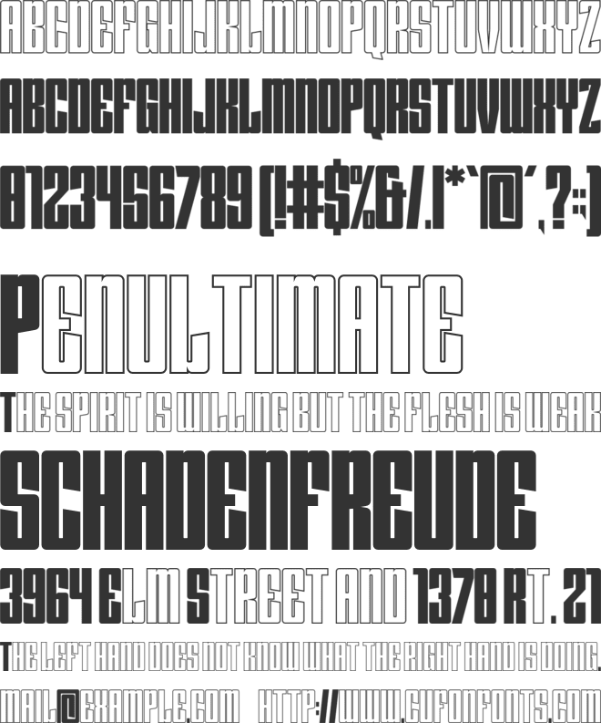Seven Season font preview