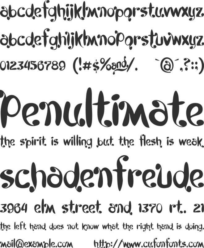 Kyboshed font preview