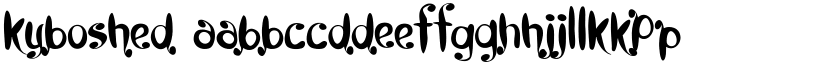Kyboshed font
