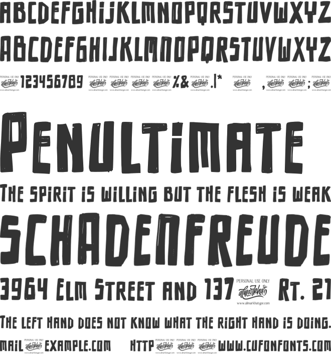 Unik font preview