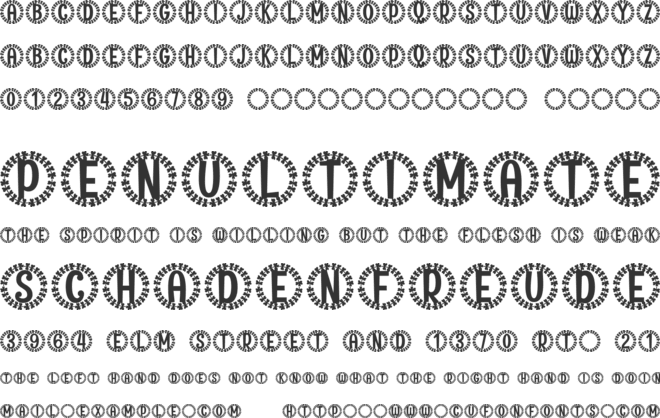 Sylvaleaf Monogram font preview