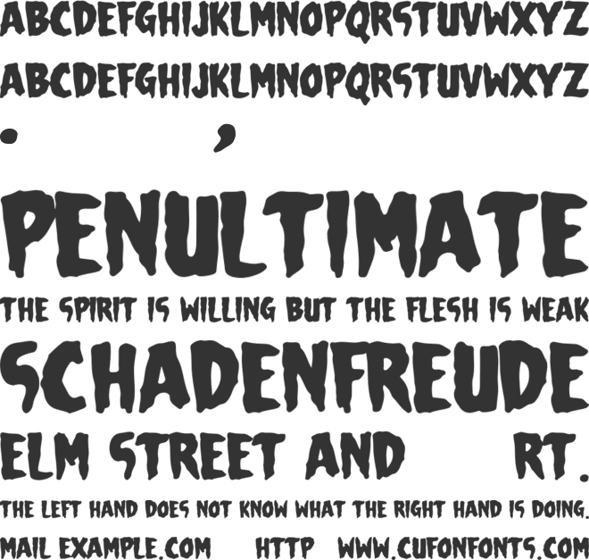 Immortal Bloodchurn font preview