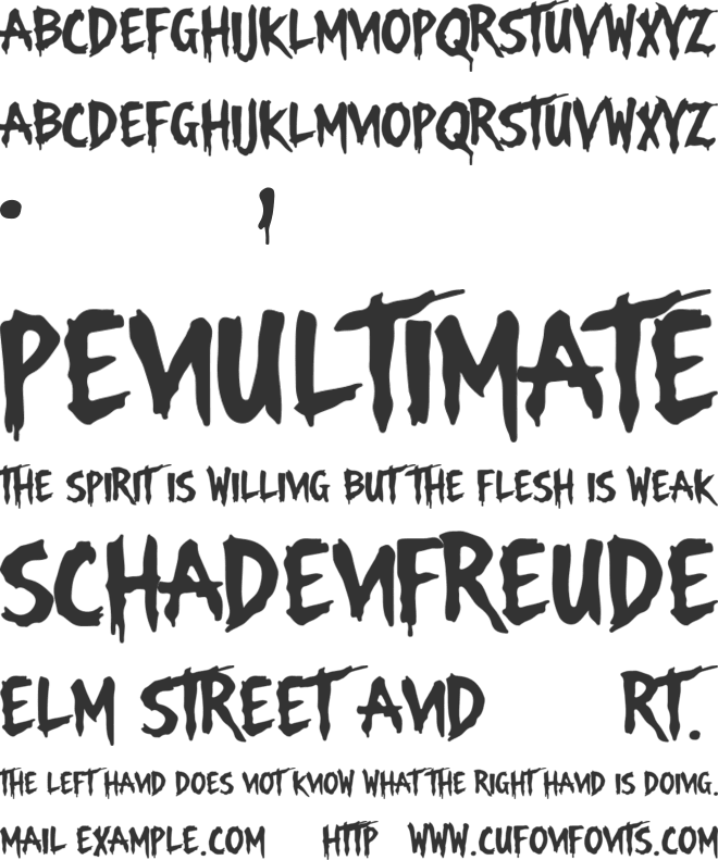 The Violation font preview