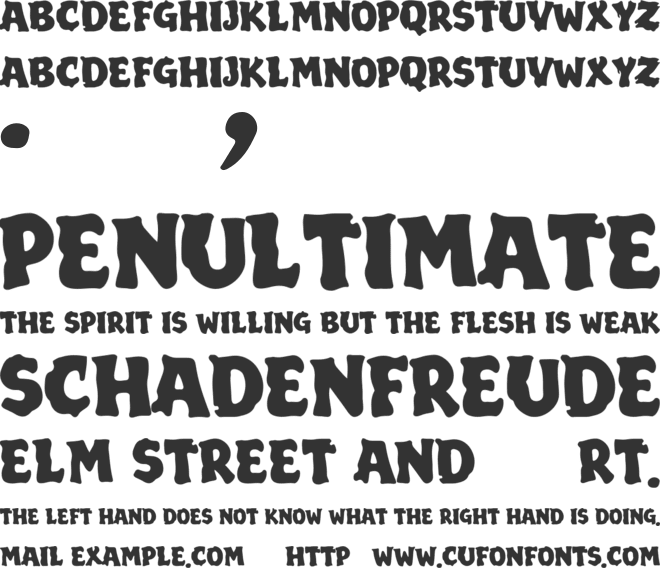 Green Corn font preview