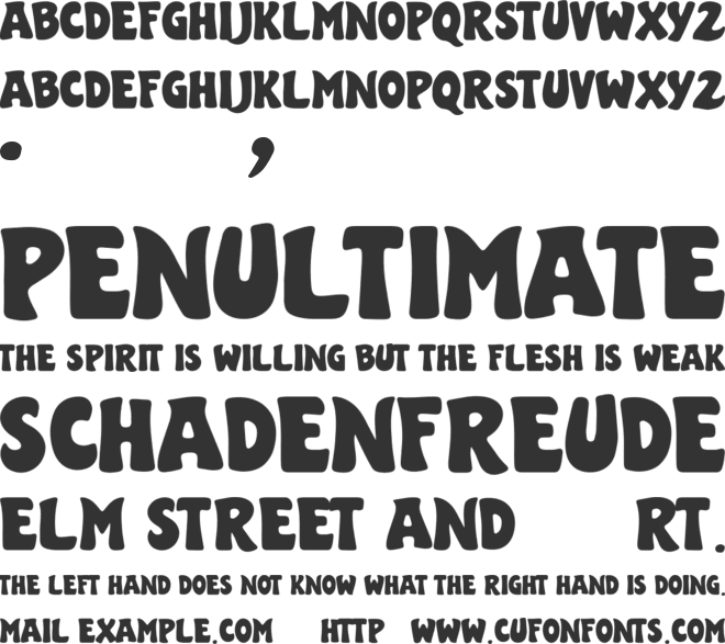 Yearn Always font preview