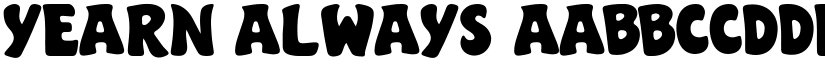 Yearn Always font