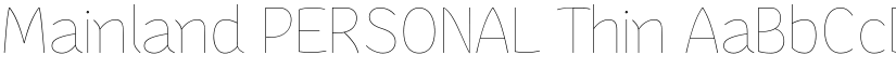 Mainland PERSONAL Thin font