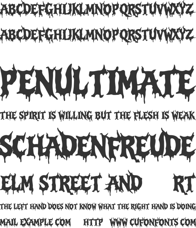 Effigy Of Blood font preview
