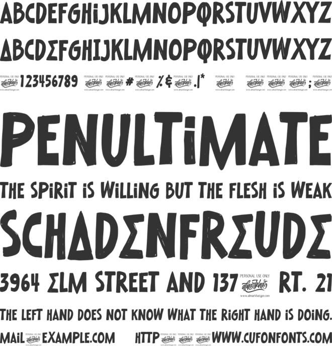 ClickbaIt Thumbnails font preview