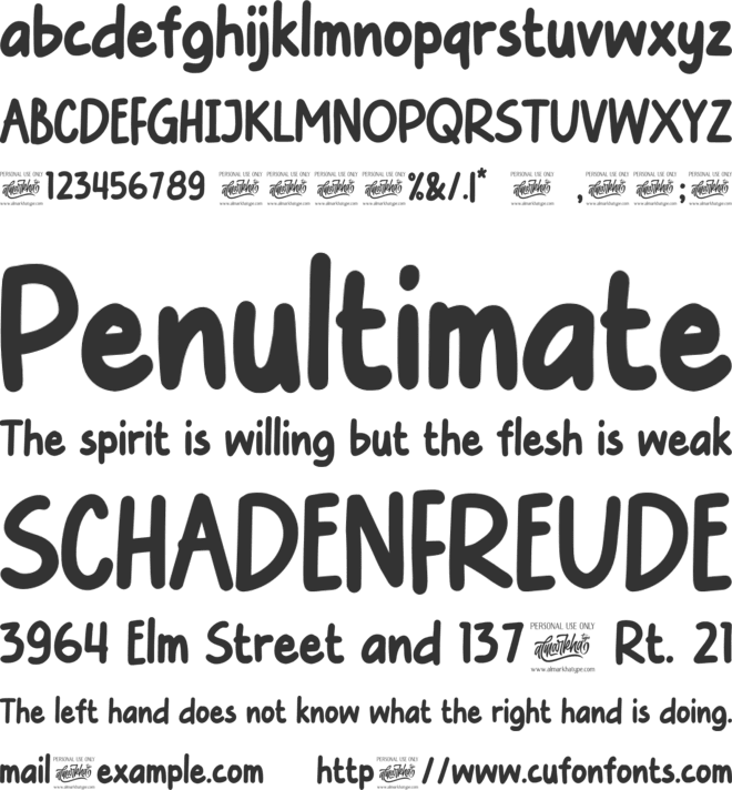 Orange Cupcakes font preview