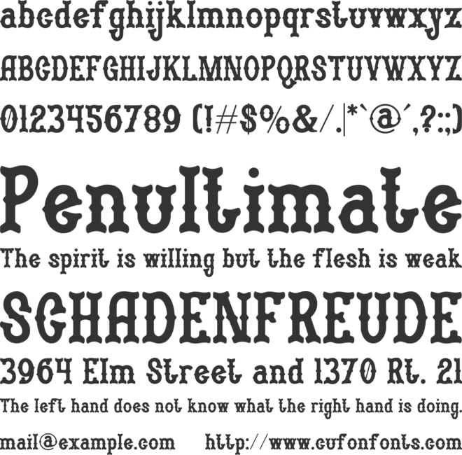 Dehorse font preview