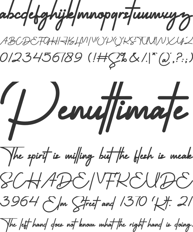 Battistina font preview