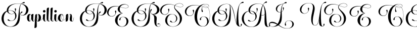 Papillion PERSONAL USE ONLY font