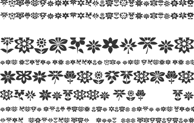 ReFlowers of South St font preview