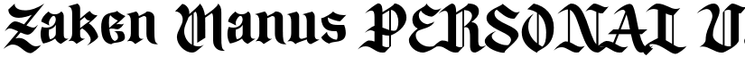 Zaken Manus PERSONAL USE font download