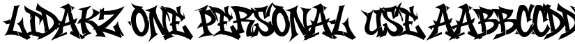 Lidakz One PERSONAL USE font download