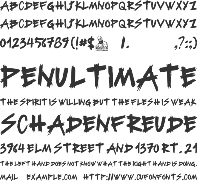 New York Scary font preview
