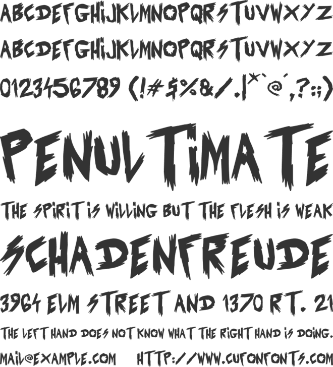 The Asesino font preview