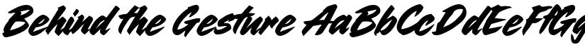 Behind the Gesture font download