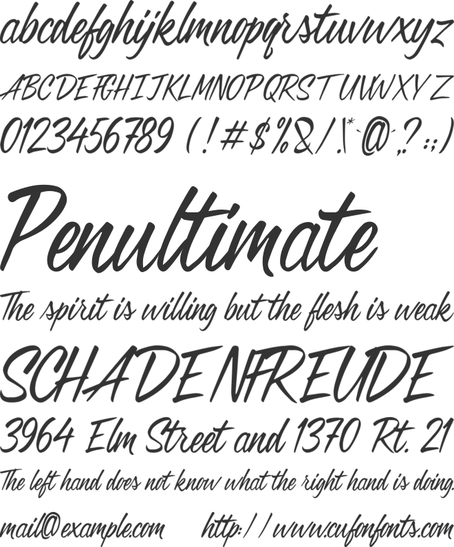 Celestial Silence font preview
