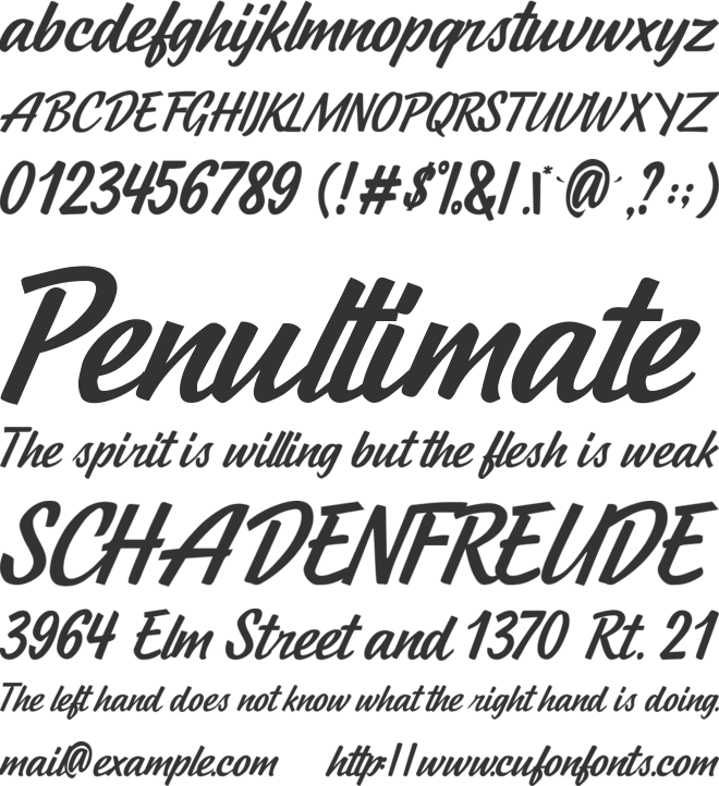 Palais des Ombres font preview