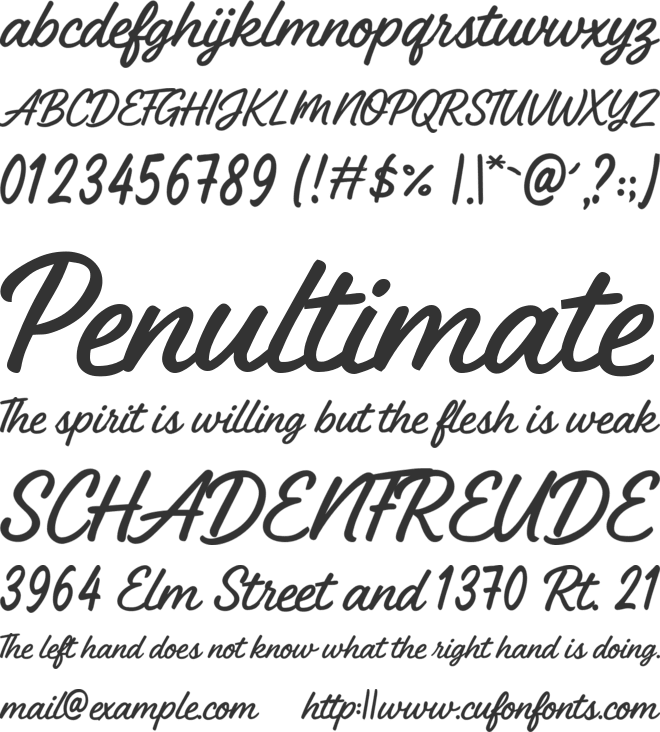 Motion and Creation font preview
