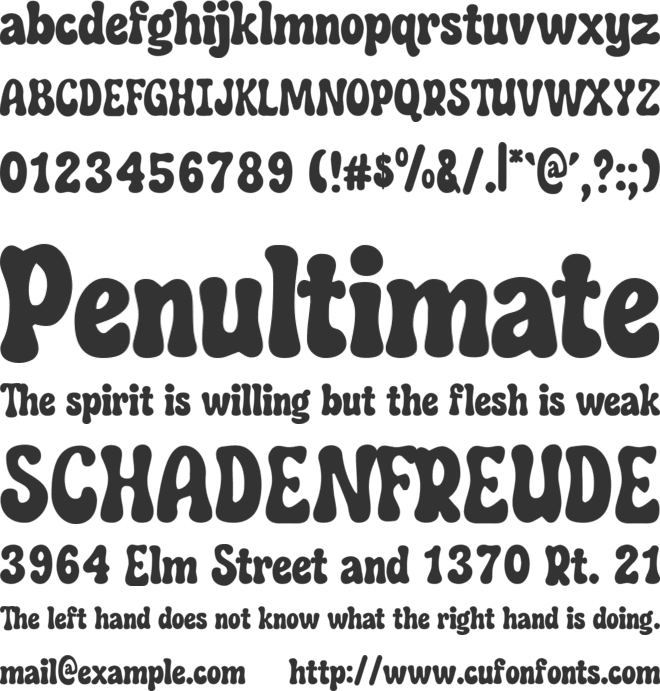 Chocolate and Vanilla font preview