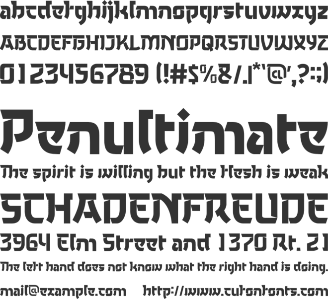 MAMORU font preview