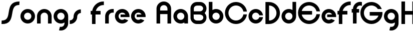 Songs Free font download