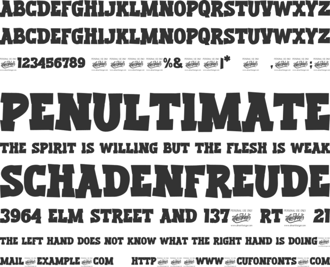 Buffalo Soldier font preview