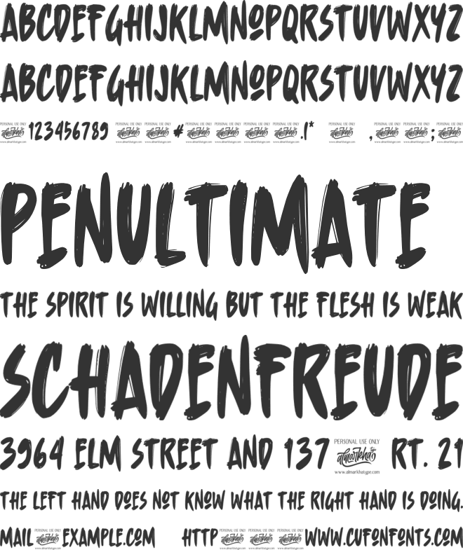 Absorbia font preview