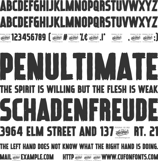 Onism font preview