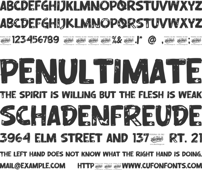 Chaotic Sans font preview