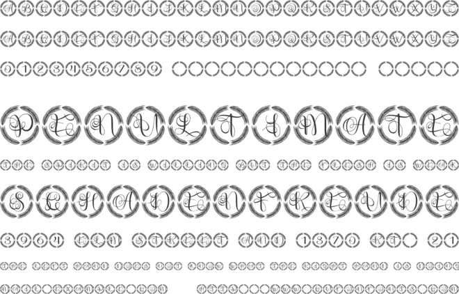 Virdelle Monogram font preview