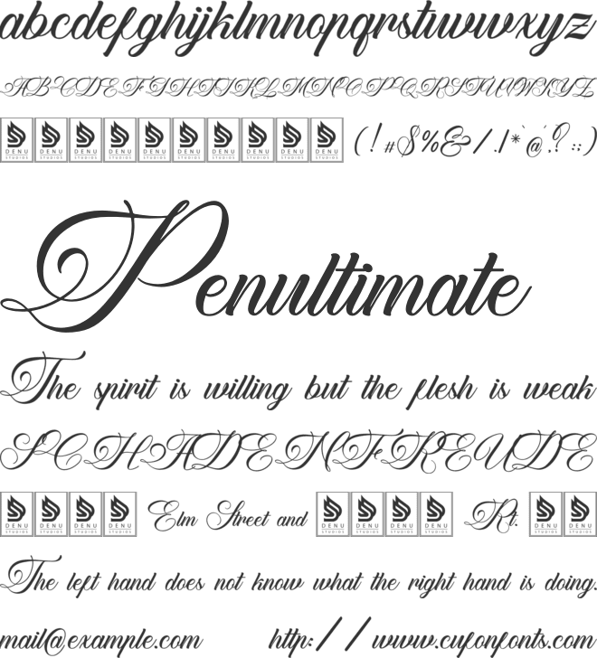 Aurelaydi font preview