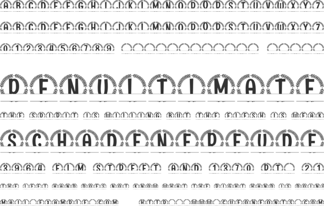 Verdiva Split Monogram font preview