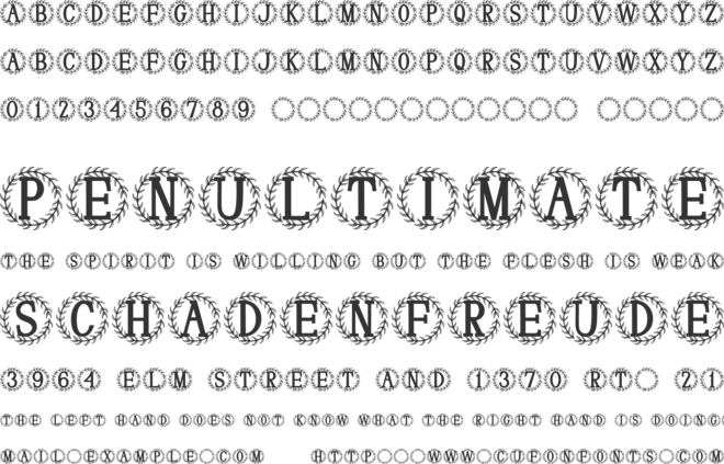 Virellia Monogram font preview