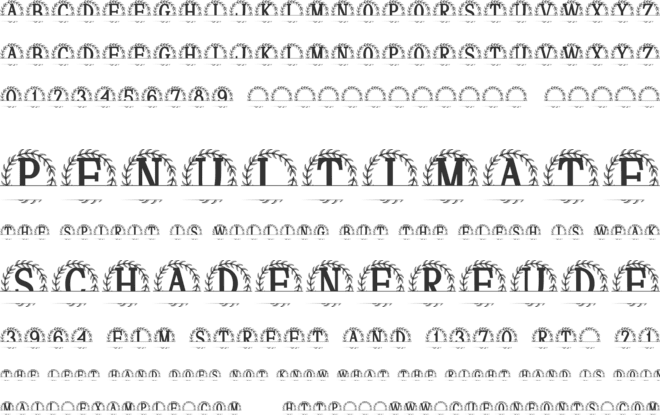 Virellia Split Monogram font preview